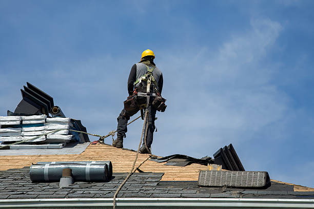 Professional Gutter Installation technician working in Tumtum, WA
